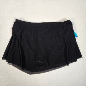 Coco Reef Black Bra Sized Swimwear Skirt Cover Up XL